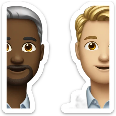 two-Colleagues-talking-white-skin sticker