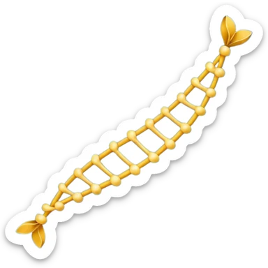 con of a single-stranded mRNA shaped as a half-helix; simple curved ribbon with small ticks for bases; balanced symmetry; flat vector, high contrast, transparent background, no text; suitable for app icon or presentation. sticker