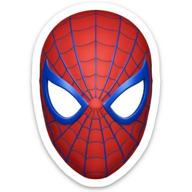 Spider man mask sticker