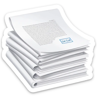 Stack of papers with the top one showing "Dear God" sticker