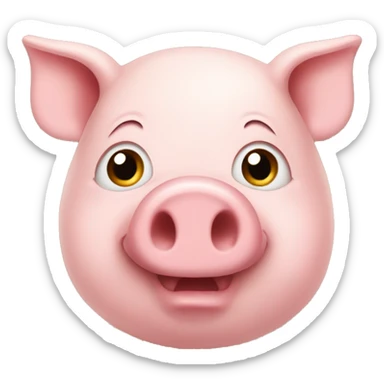 pig saying i miss you already sticker