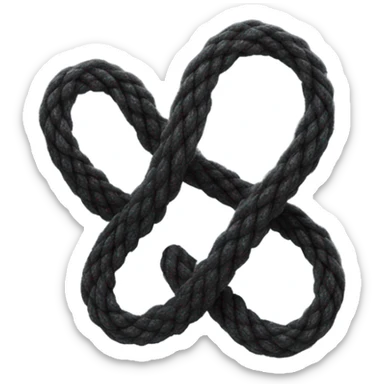 spinning rope, black sticker