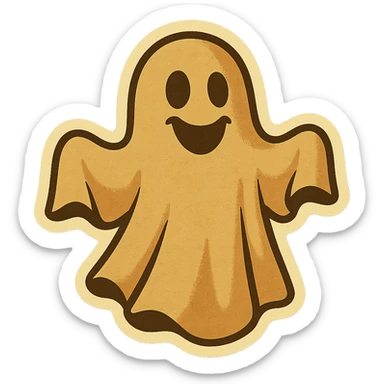 Create images of happy retro ghosts, pumpkins, spiders, witches for stickers. Use this image for inspiration. sticker