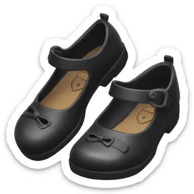 Black Mary Jane’s flat schoolgirl shoes sticker