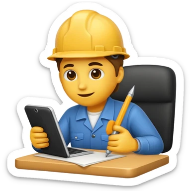 a emoji that represents work ethic sticker
