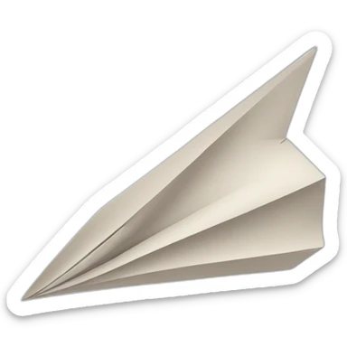 a paper airplane breaking sound barrier sticker