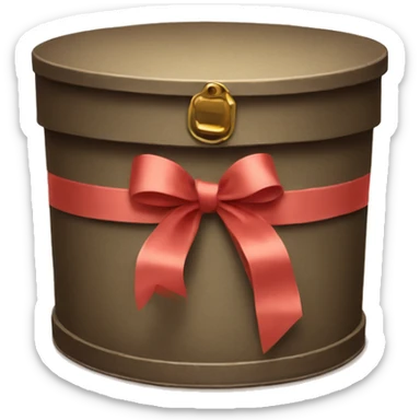 vintage hatbox with ribbons sticker