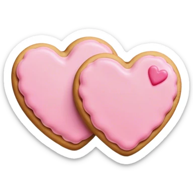 Cookie heart twins  sticker