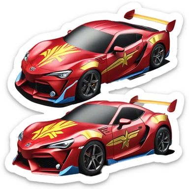 Wonder Woman Long wheelbase widened Toyota 86 ultraHyperCar sticker