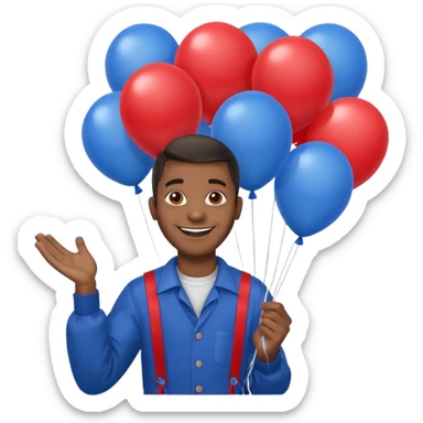 Street Balloon Seller black man  sticker