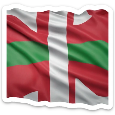 The Basque Country flag in perfect detail with it being made in the best way possible 4K Ultra HDR sticker