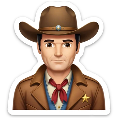 james garner maverick cowboy sticker