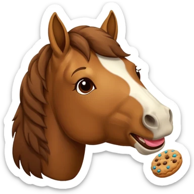 Pferd mit keks im mund sticker