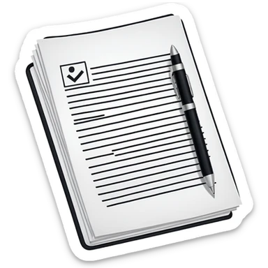 create a realistic emoji showing a logistic contract signed sticker