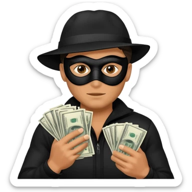 Hırsız adam yanda 💰 olsun sticker