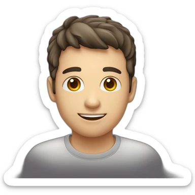 Jovem sorrindo com coração nos olhos sticker