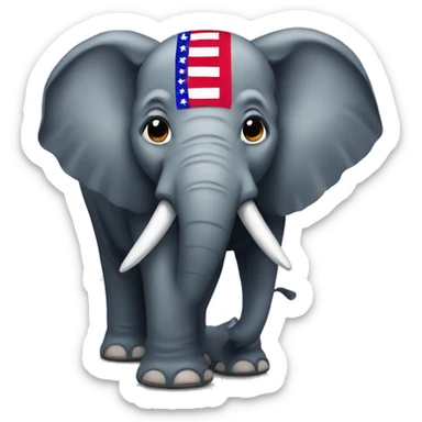 Republican elephant sticker