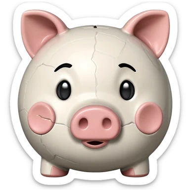 emoji of sad piggy bank] sticker