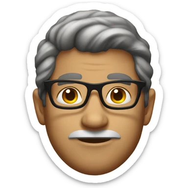 Elijah wearing glasses  sticker