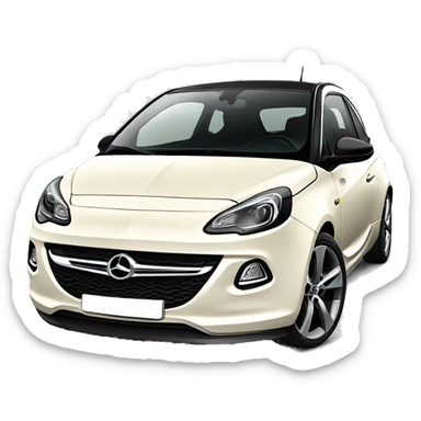 opel adam cream white de face sticker