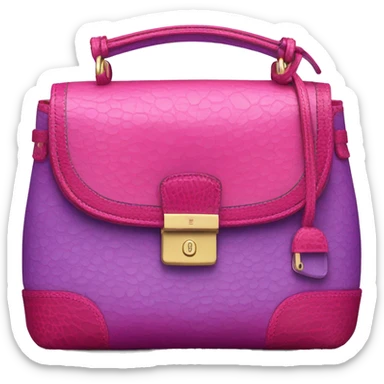 Hot pink and violet Brahmin bag sticker