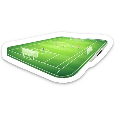 An icon featuring a large stadium with a football match in progress, players in action on the field, and a cheering crowd in the stands. Bright floodlights illuminate the pitch, creating an intense atmosphere of competition. The transparent background highlights the thrill of live sports events. sticker