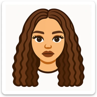 Convert this photo into an emoji style image closely resembling the original person, capturing their facial features and expression accurately. sticker