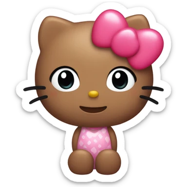 hello kitty with hearts sticker