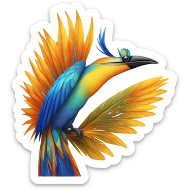 Bird of paradise sticker