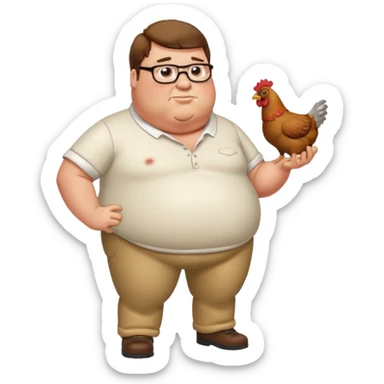 can you do  Peter Griffin stand and eat chicken thighs sticker