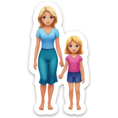 seaside have a beautiful sunset and there is a house owned by a madan and her daughter sticker