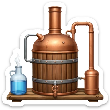 moonshine still sticker