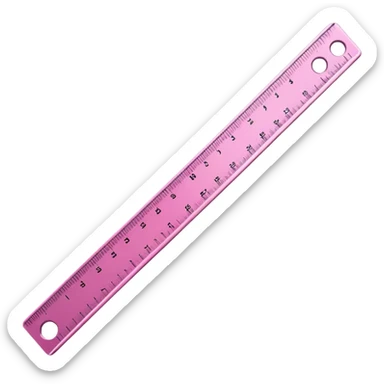 mac os icon, ruler, measures, pink sticker