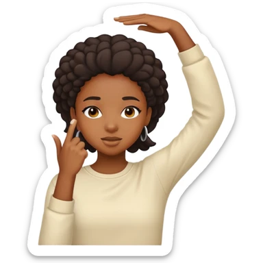 a black girl dabbing  sticker