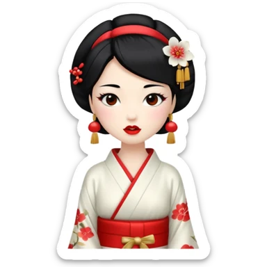 geisha singing sticker