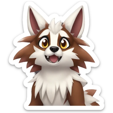 Lycanroc Rocruff Furret Zigzagoon sticker