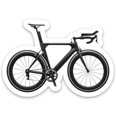 Draw a sleek racing bike with thin tires & aerodynamic frame sticker