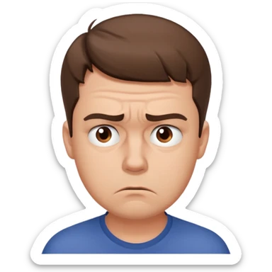 stressed man sticker