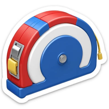 Create my a cartoon/realistic tape measure thats red white and blue sticker