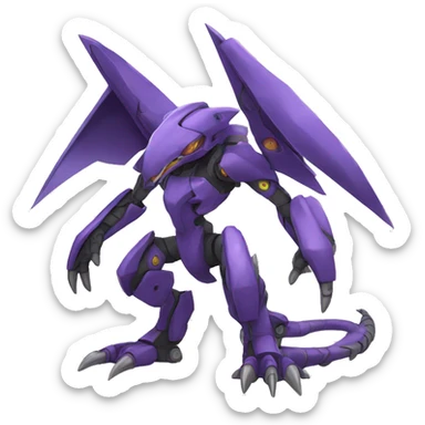  Cool Edgy Godly Futuristic Digimon-Fakemon-Genesect-Reptile full body sticker