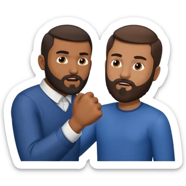 brown muslim man hitting white english man sticker