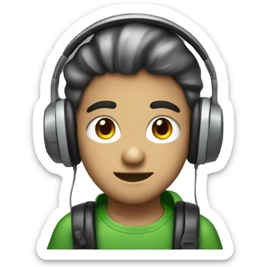 gamer with headphones and a Nintendo ds sticker