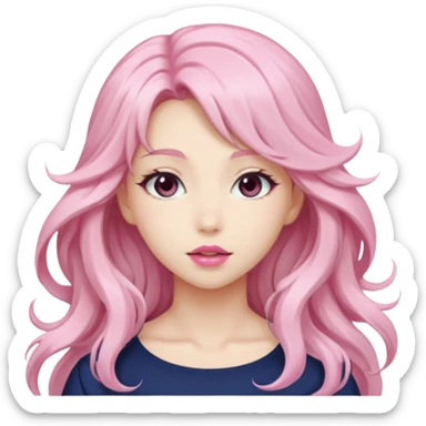 A anime girl who is a mythical sticker