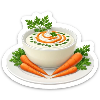 Traditional Turkish carrot yogurt mezze sticker
