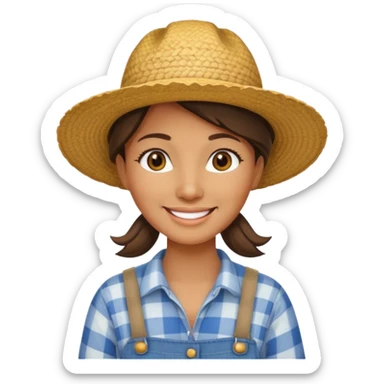 farmer woman sticker