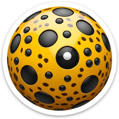 Cheetah print lucky nine ball sticker
