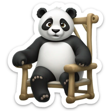 Panda at an slee sticker