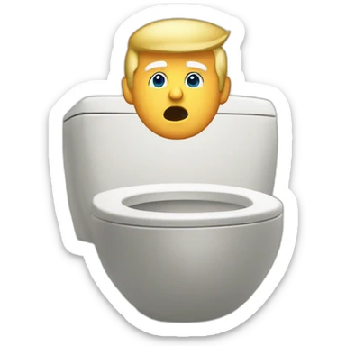 donald trump in the toilet sticker