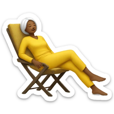 yellow woman relax sticker