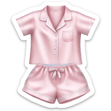 Light pink silk pyjamas set sticker